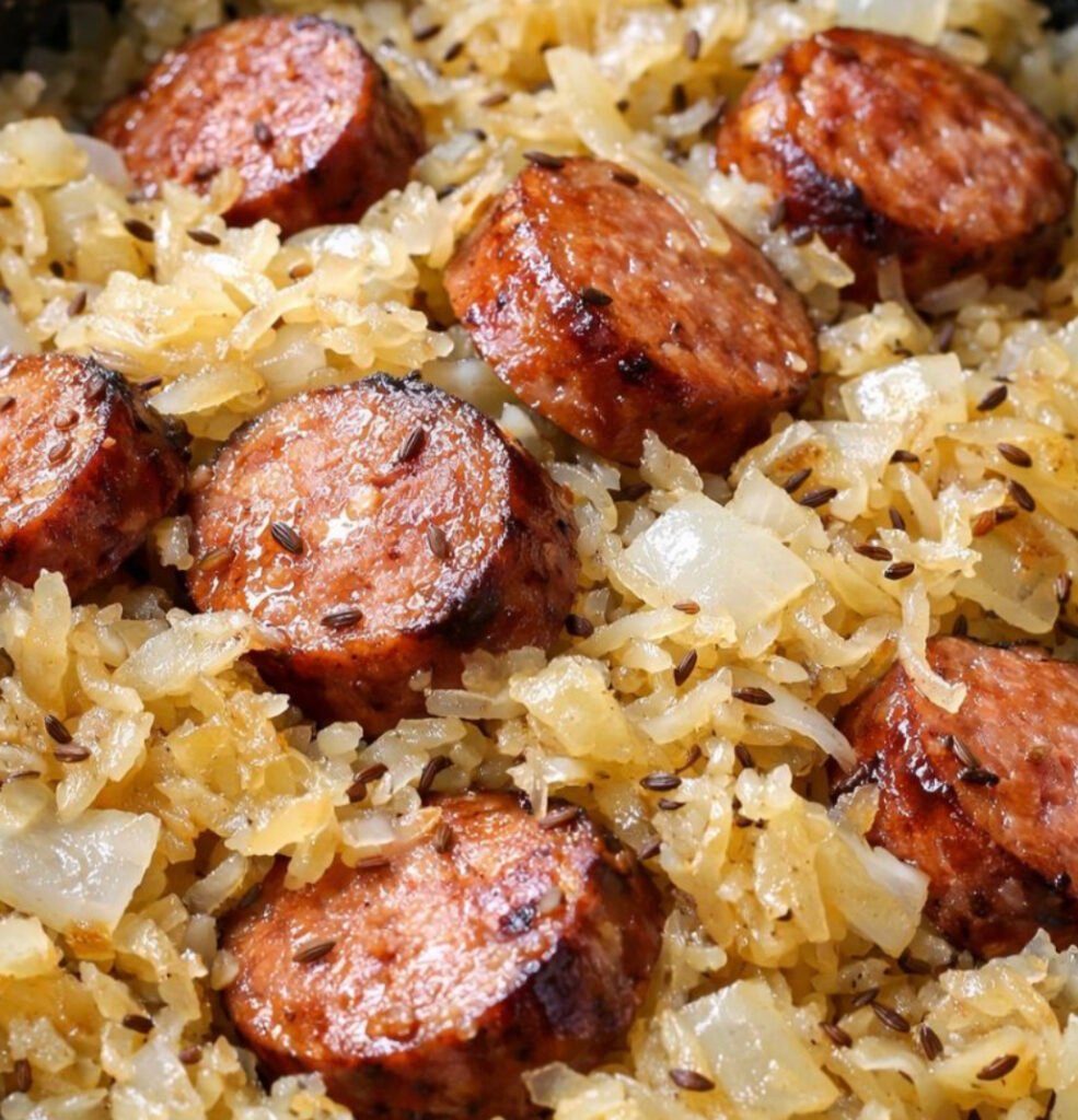 Slow Cooker Amish Sauerkraut & Kielbasa Supper: Tangy, Smoky, and ...